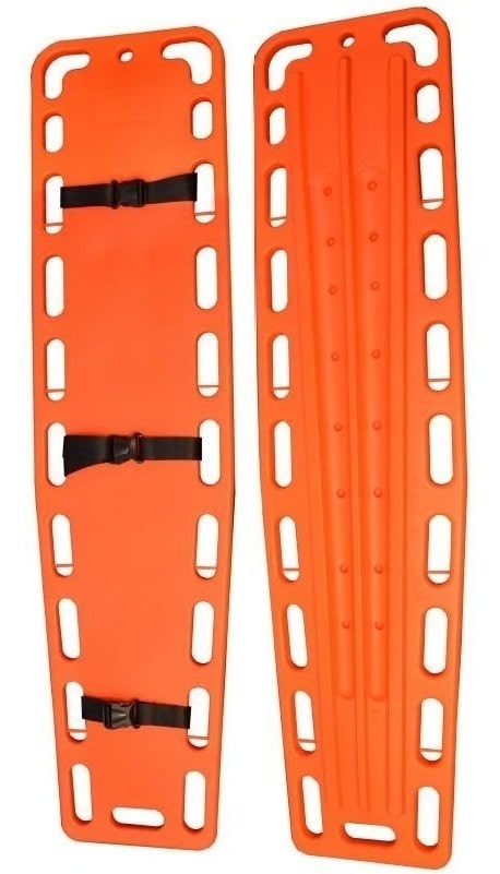 Camilla Rigida de pvc color naranja -camilla de rescate- equipo de rescate -camilla de pvc naranja