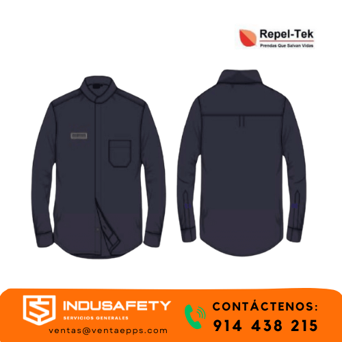 ROPA IGNIFUGA- CAMISA IGNÍFUGA ANTI ARCO DE 27.7 CAL REPELTEK - PROTECCIÓN CERTIFICADA PARA TRABAJOS ELÉCTRICOS