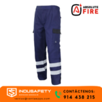 Pantalón ignífugo y antiestático con cintas reflectivas de 14 cal/cm² - Protección certificada EN11612 e IEC61482-2-Venta de ropa ignifuga en lima