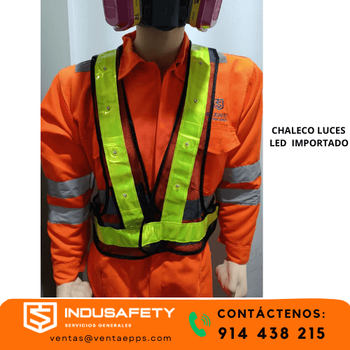 CHALECO CON LUCES LED IMPORTADO VERDE