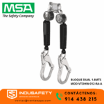 Bloque retráctil MSA Dual con cinta de nylon de 1.8 metros