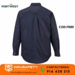 Vista trasera de camisa Portwest FR89 resistente al fuego