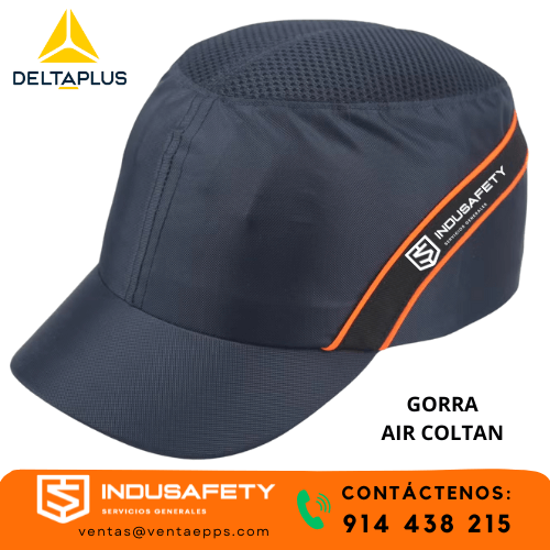 Gorra de seguridad AIR COLTAN Delta Plus con visera corta y casquete interno