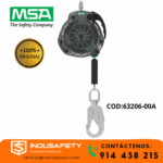 bloque retráctil msa v‑tec 63206‑00a 6 metros cable galvanizado