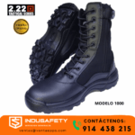 borceguí táctico serie 1000 cuero box y cierre lateral-botas tácticas con kodra 1000 para seguridad y defensa-borceguí cierre tractor rey resistente para climas extremos