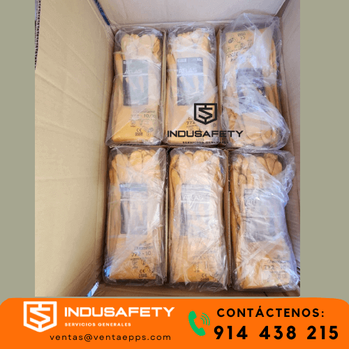 guante protección química Showa nitrilo doble capa 65 cm