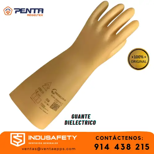 guante dieléctrico clase 0 regeltex beige 1000v-guante para electricista clase 0 con certificación-guante dieléctrico de caucho natural regeltex clase 0
