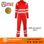 overol ignífugo con propiedades antiestáticas y químicas