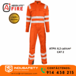 mameluco ignífugo absolute fire con cintas reflectivas tipo zebra
