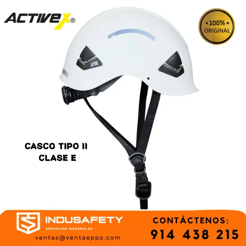 casco para trabajo en altura con ratchet y mentonera