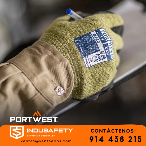 guante ignífugo arc flash a780 portwest atpv 9.5 cal/cm²