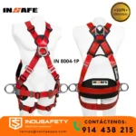 Arnés 4 Argollas en Poliuretano y Soporte lumbar IN 8004-1P